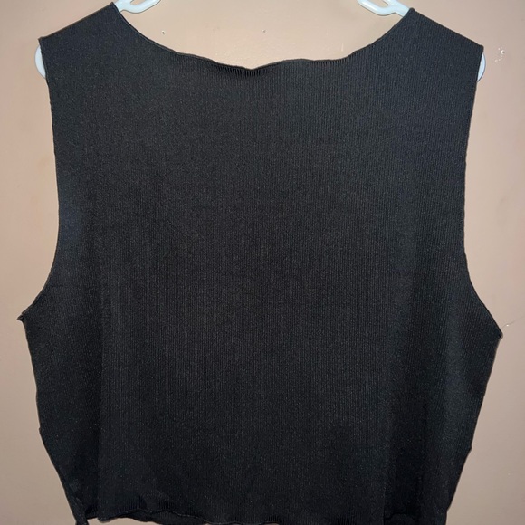 Plus Knot Front Ribbed Tank Top - Picture 3 of 4